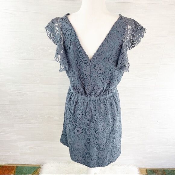 Madewell Lace Flutter Sleeves A-Line Midi Dress - Picture 7 of 10